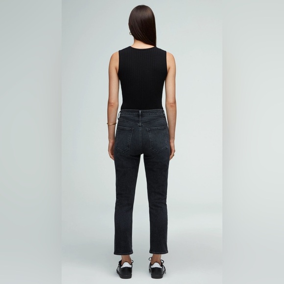 AGOLDE Riley High Rise Straight - Black - Size 23 - Picture 3 of 16